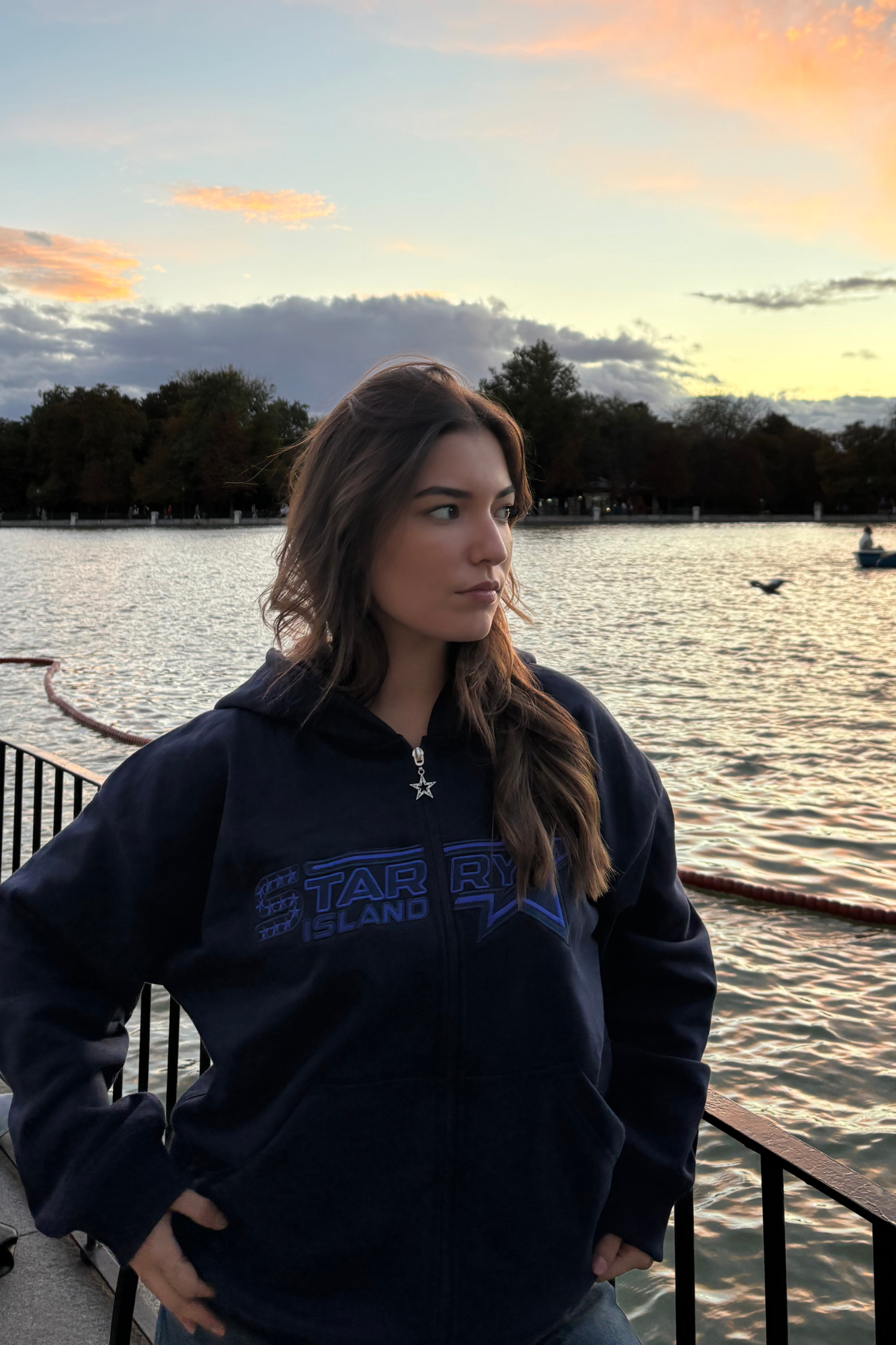 STARRY ZIPPER NAVY