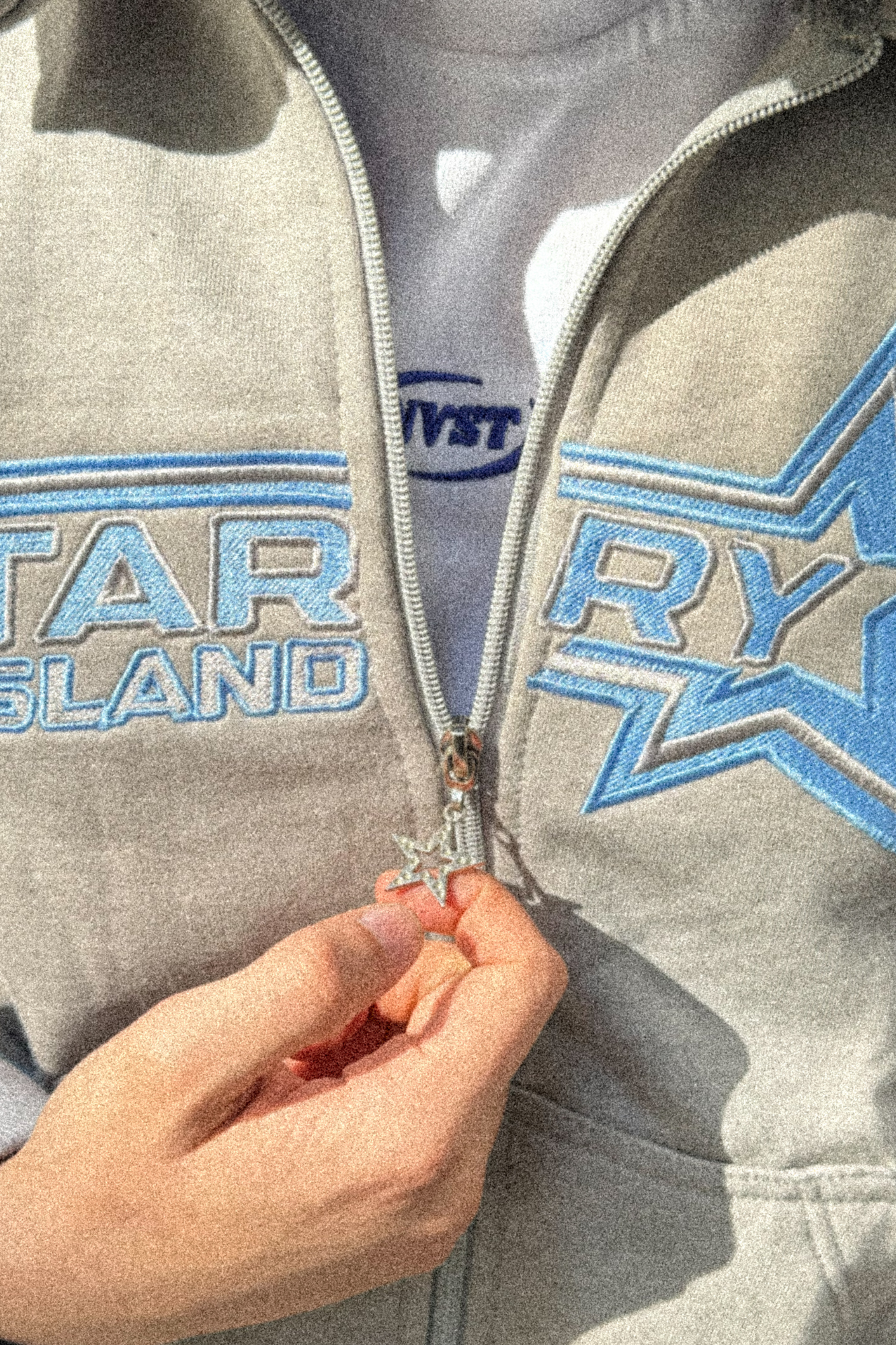 STARRY ZIPPER GREY