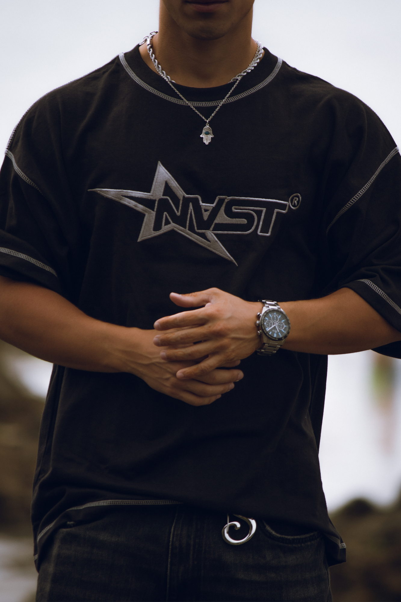 SHINING TEE BLACK