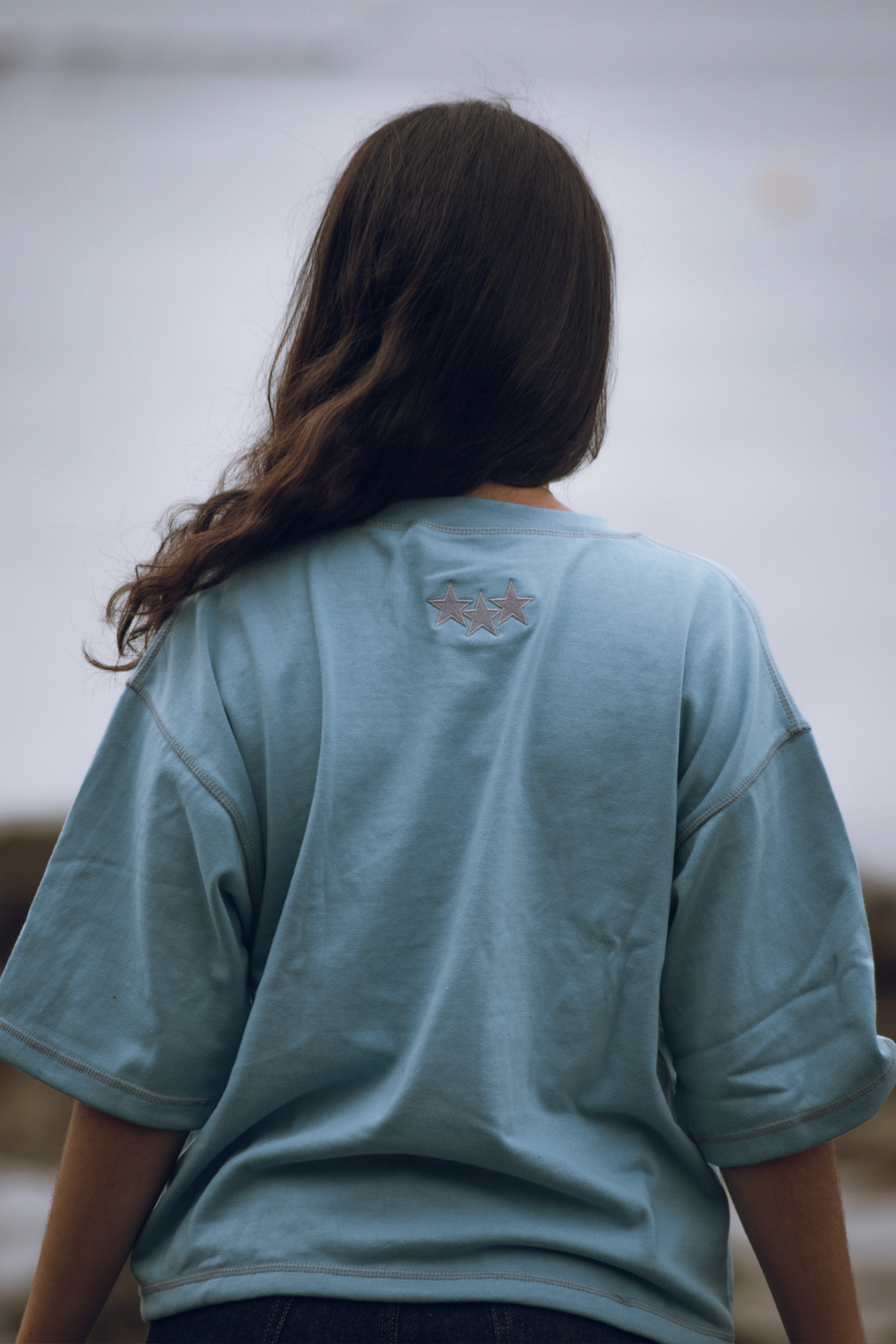 SHINING STAR TEE LIGHT BLUE