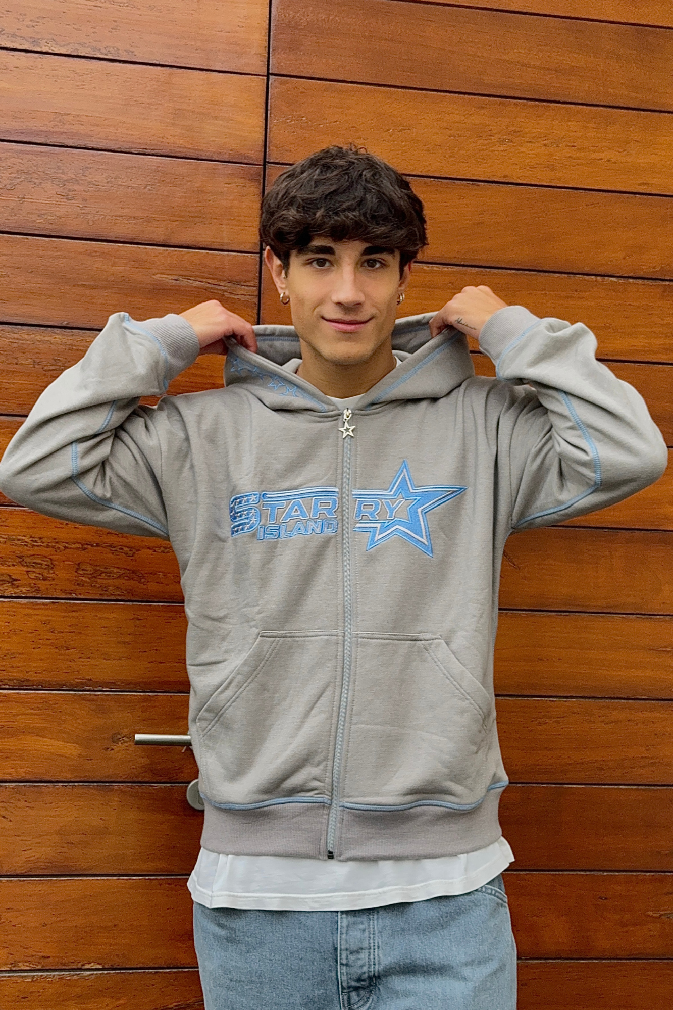 STARRY ZIPPER GREY