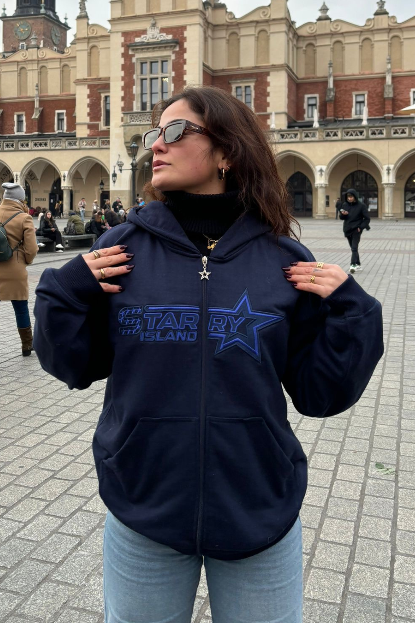 STARRY ZIPPER NAVY