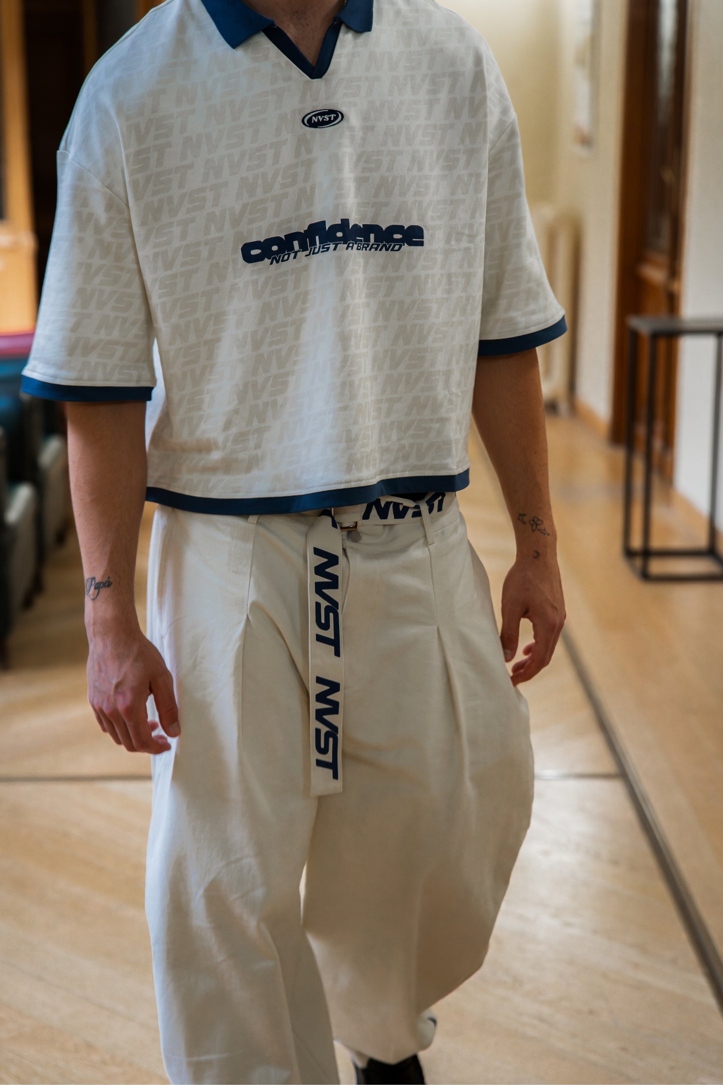 DON' AIRE MONOGRAM BELT BEIGE