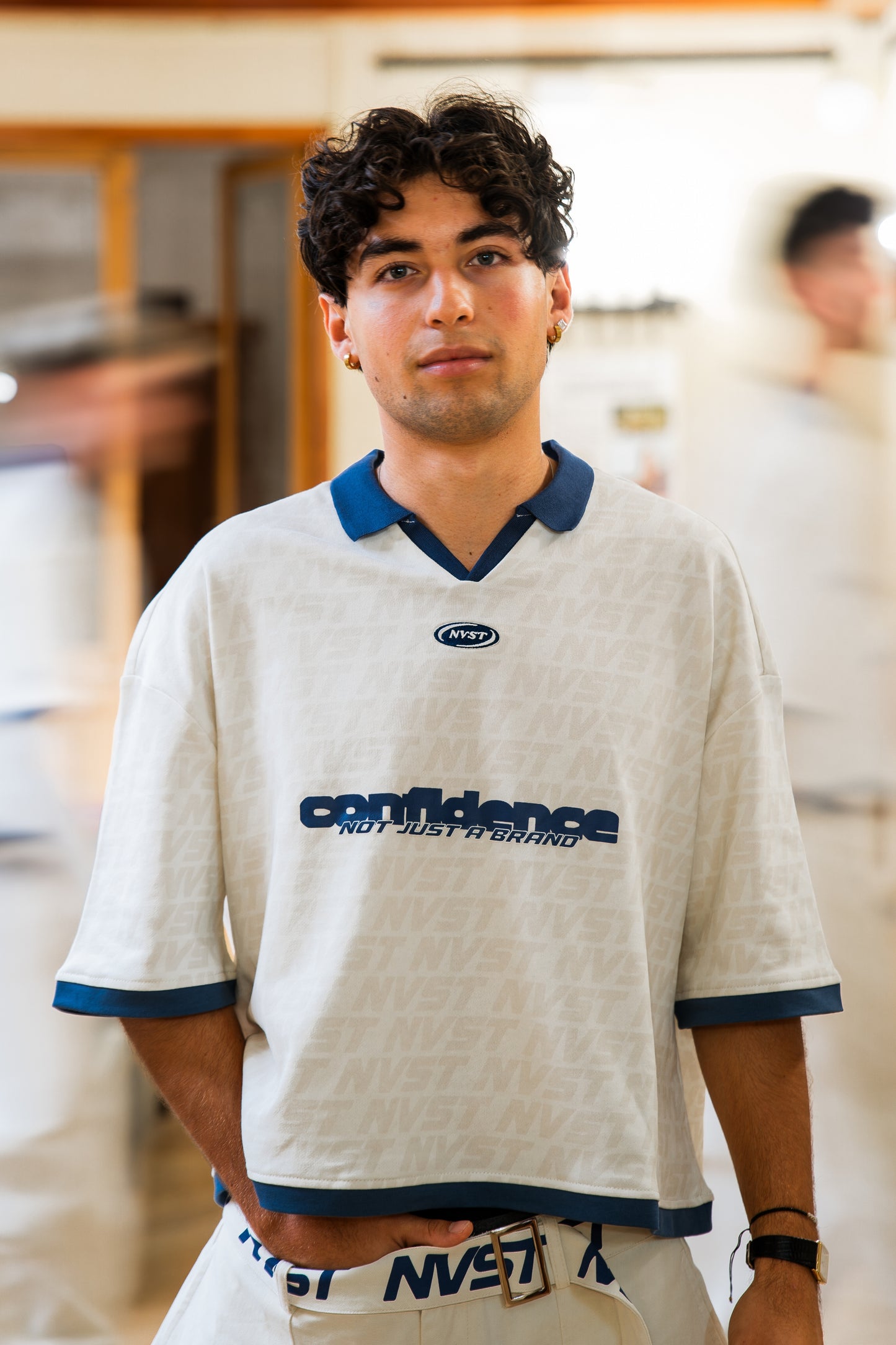 DON' AIRE MONOGRAM BELT BEIGE