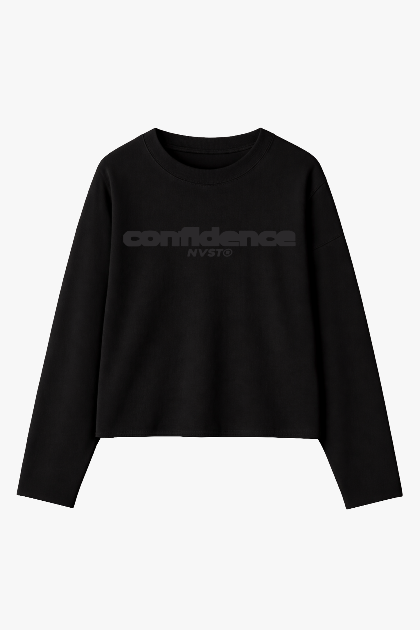 BLACK LONGSLEEVE REGULAR FIT CONFIDENCE