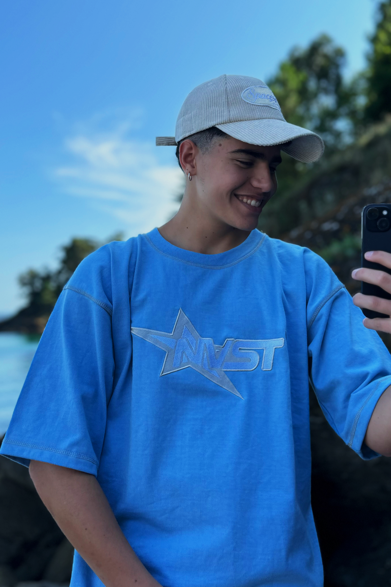 SHINING STAR TEE LIGHT BLUE