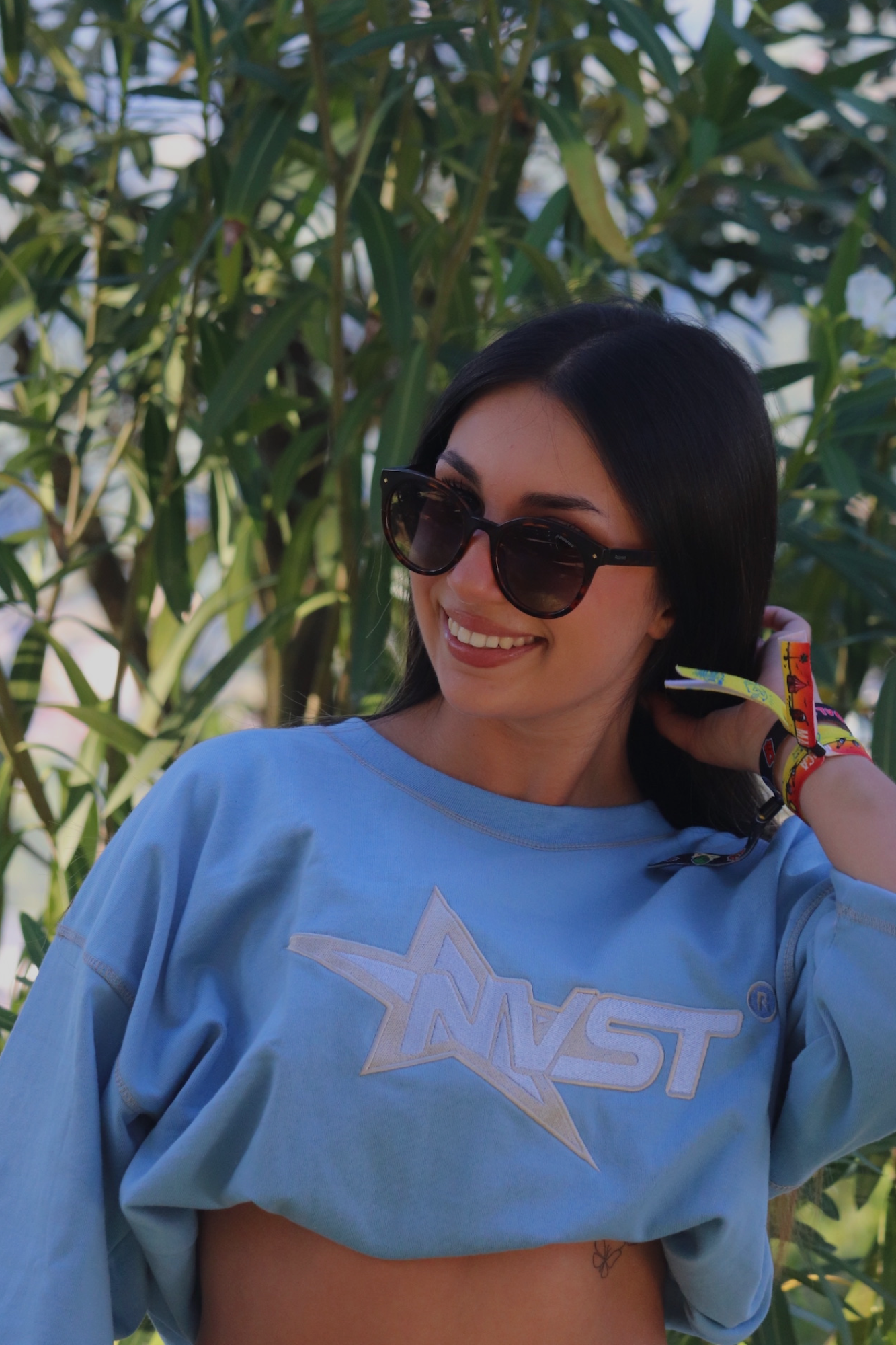 SHINING STAR TEE LIGHT BLUE