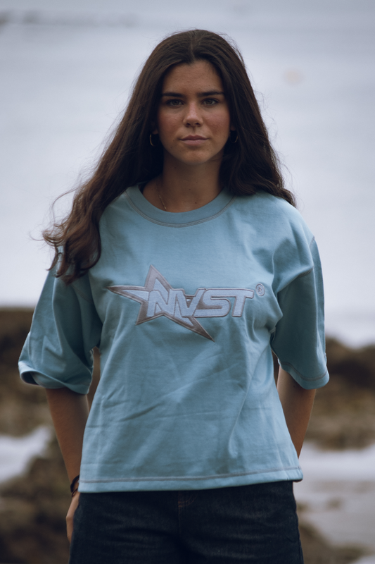 SHINING STAR TEE LIGHT BLUE