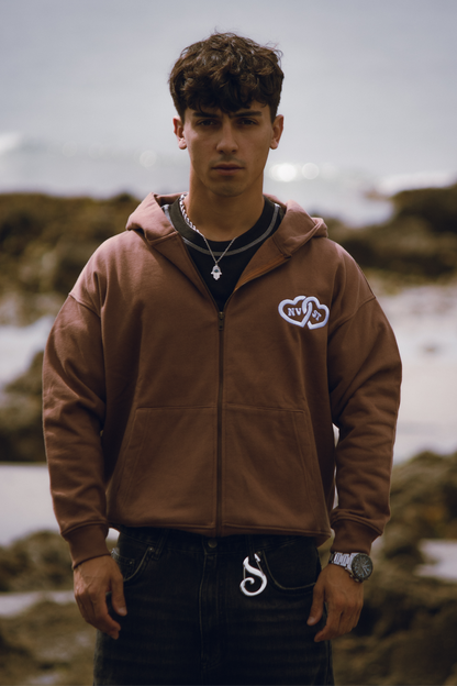 SPACE LOVE BROWN ZIP